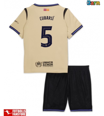 Barcelona Pau Cubarsi #5 Bortatröja Barn 2025-26 Kortärmad (+ Korta byxor)